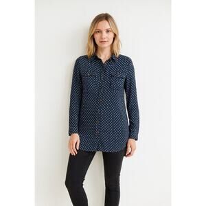 LL Bean Signature Long Sleeve, Women, Navy, size 10